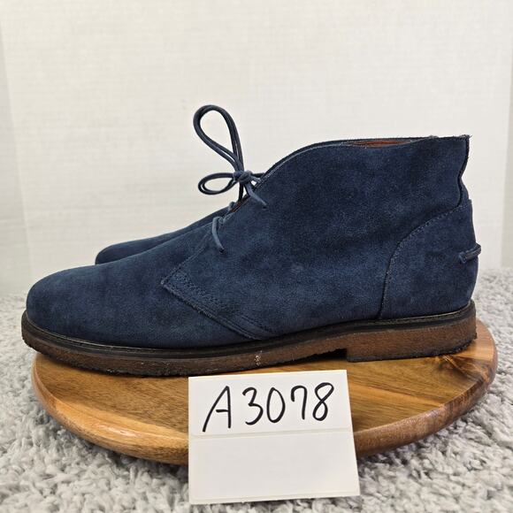 Polo Ralph Laruen Marlow Navy Suede Casual Crepe Sole Daily Chukka Boot Men 13 D - Picture 1 of 14